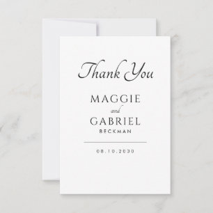 Carte De Remerciements Français Toile Rose Poussiéreuse Fleurs Mariage Re