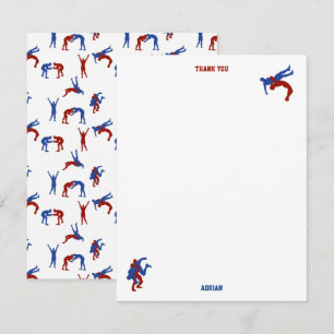 Carte De Remerciements Freestyle Greco Roman lutte Nom personnalisé