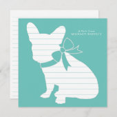 Carte De Remerciements French Bulldog Frenchie Chien Chien Chien Chien Ch (Devant / Derrière)