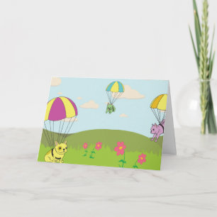 Carte De Remerciements French Bulldog Umbrella Fun Thank