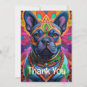 Carte De Remerciements Frenchie Fun (Devant)