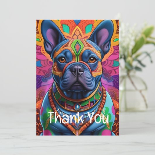 Carte De Remerciements Frenchie Fun (Debout devant)