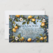 Carte De Remerciements Fresh Citrus Botanical Wedding (Devant)