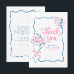 Carte De Remerciements Fresh Off The Market Bridal Shower Thank You Card<br><div class="desc">These hand-drawn thank you cards blend whimsical charm with modern creativity,  featuring a handwritten typography and fresh off the market bouquet</div>