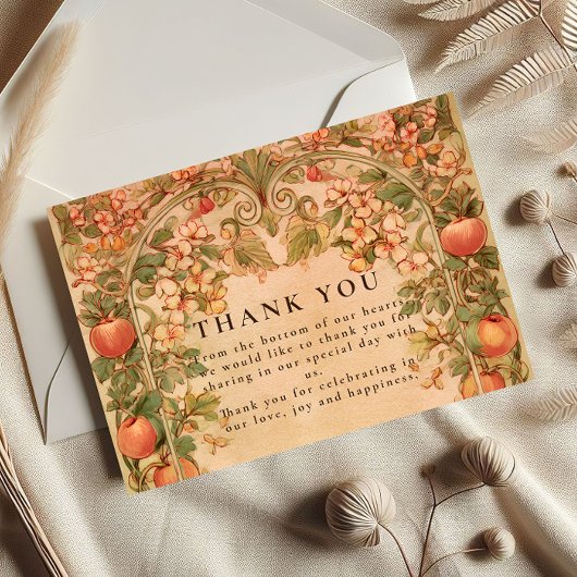 Carte De Remerciements Fresh Orchard Botanical Wedding