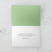 Carte De Remerciements Fret Stripe Pistachio Joyeux Boss Day (Intérieur)