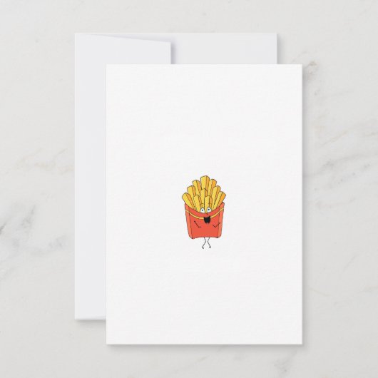 Carte De Remerciements Frites, chips, thème frites chaudes (Devant)
