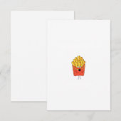 Carte De Remerciements Frites, chips, thème frites chaudes (Devant / Derrière)