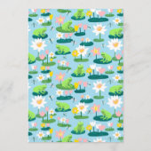 Carte De Remerciements Frogs and Lily Pads Cute CUSTOM (Dos)