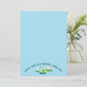 Carte De Remerciements Frogs and Lily Pads Cute CUSTOM  (Debout devant)