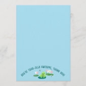 Carte De Remerciements Frogs and Lily Pads Cute CUSTOM (Devant)