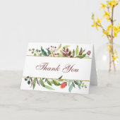 Carte de remerciements frontalier floral (Fleur jaune)