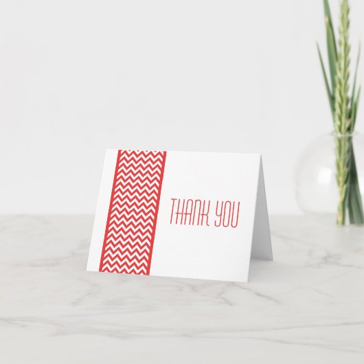 Carte de remerciements frontalier Red Chevron (Devant)