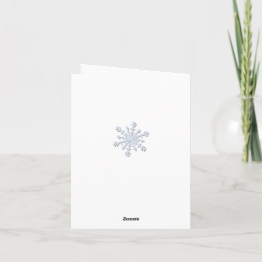 Carte De Remerciements Frosted Blue Winter Wedding Custom Photo (Dos)