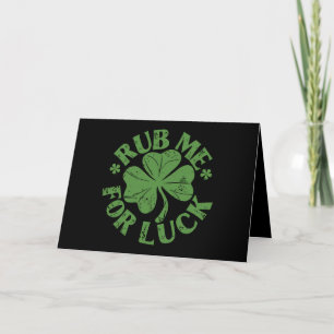 Carte De Remerciements Frottez-moi pour la chance Saint-Patrick Shamrock