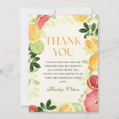 Carte De Remerciements Fruit aux agrumes 1er anniversaire (Devant)