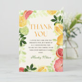 Carte De Remerciements Fruit aux agrumes 1er anniversaire (Debout devant)