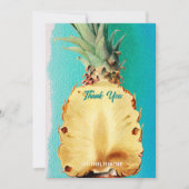 Carte De Remerciements Fruit d'ananas tropical d'été (Devant)