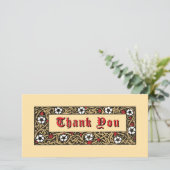 Carte De Remerciements Fruit de fraise Folial (Debout devant)