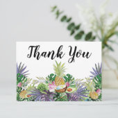 Carte De Remerciements Fruit Tropical | Remerciement Pluie de Verdure (Debout devant)