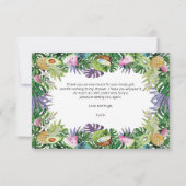 Carte De Remerciements Fruit Tropical | Remerciement Pluie de Verdure (Dos)