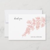 Carte De Remerciements Fruits de raisin Plante Champagne Retro (Devant)