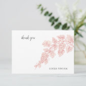 Carte De Remerciements Fruits de raisin Plante Champagne Retro (Debout devant)