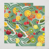 Carte De Remerciements Fruits mixtes 7 (Devant / Derrière)