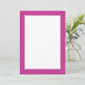 Carte De Remerciements Fuchsia Floral Motif Note Card (Debout devant)