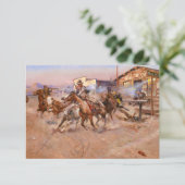 Carte De Remerciements Fumée d'un .45 par Charles Marion Russell (Debout devant)