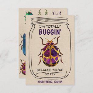 Carte De Remerciements Fun Bug Valentines Day Card Beatle