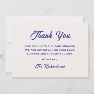 Carte De Remerciements Fun Genre Neutre Nous sommes sur le Baby shower de