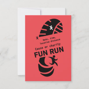 Carte De Remerciements Fun Run Event Cause Charity Promotion T-Shirt