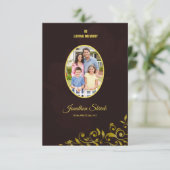 Carte de remerciements funèbre (Debout devant)