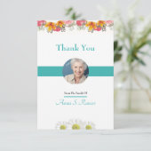 Carte de remerciements funèbre floral (Debout devant)