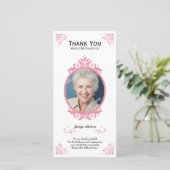 Carte de remerciements funèbre floral (Debout devant)