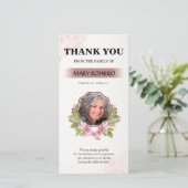 Carte de remerciements funèbre floral (Debout devant)