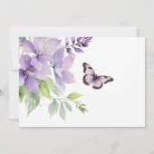 Carte De Remerciements Funérailles Bereavel Floral violet (Dos)