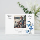 Carte De Remerciements Funérailles botaniques modernes (Debout devant)