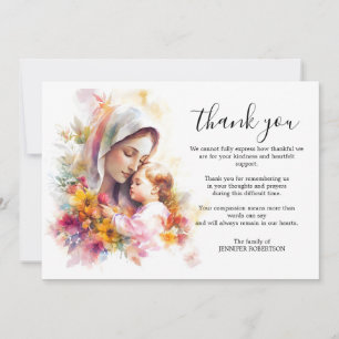 Carte De Remerciements Funérailles Catholiques Condoléances Sympathie Vie