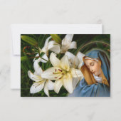 Carte De Remerciements Funérailles catholiques simples / Mémorial (Dos)