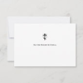 Carte De Remerciements Funérailles chrétiennes orthodoxes classiques et m (Dos)