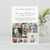Carte De Remerciements Funérailles commémoratives - 15 Photo Collage (Debout devant)