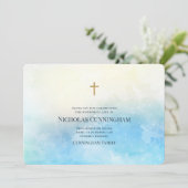 Carte De Remerciements Funérailles commémoratives Aquarelle simple modern (Debout devant)