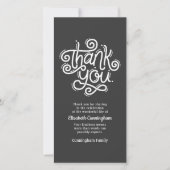 Carte De Remerciements Funérailles commémoratives Calligraphie moderne cu (Devant)