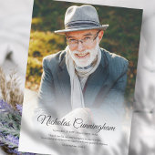 Carte De Remerciements Funérailles commémoratives Classique moderne Photo