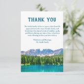 Carte De Remerciements Funérailles commémoratives de Mountain Lake (Debout devant)