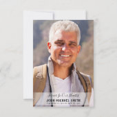 Carte De Remerciements Funérailles commémoratives de Mountain Lake (Dos)