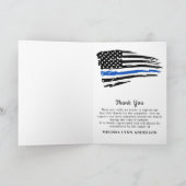 Carte De Remerciements Funérailles commémoratives de police de la ligne b (Intérieur)