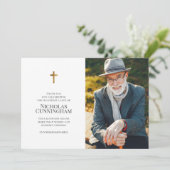 Carte De Remerciements Funérailles commémoratives Photo croisée moderne e (Debout devant)